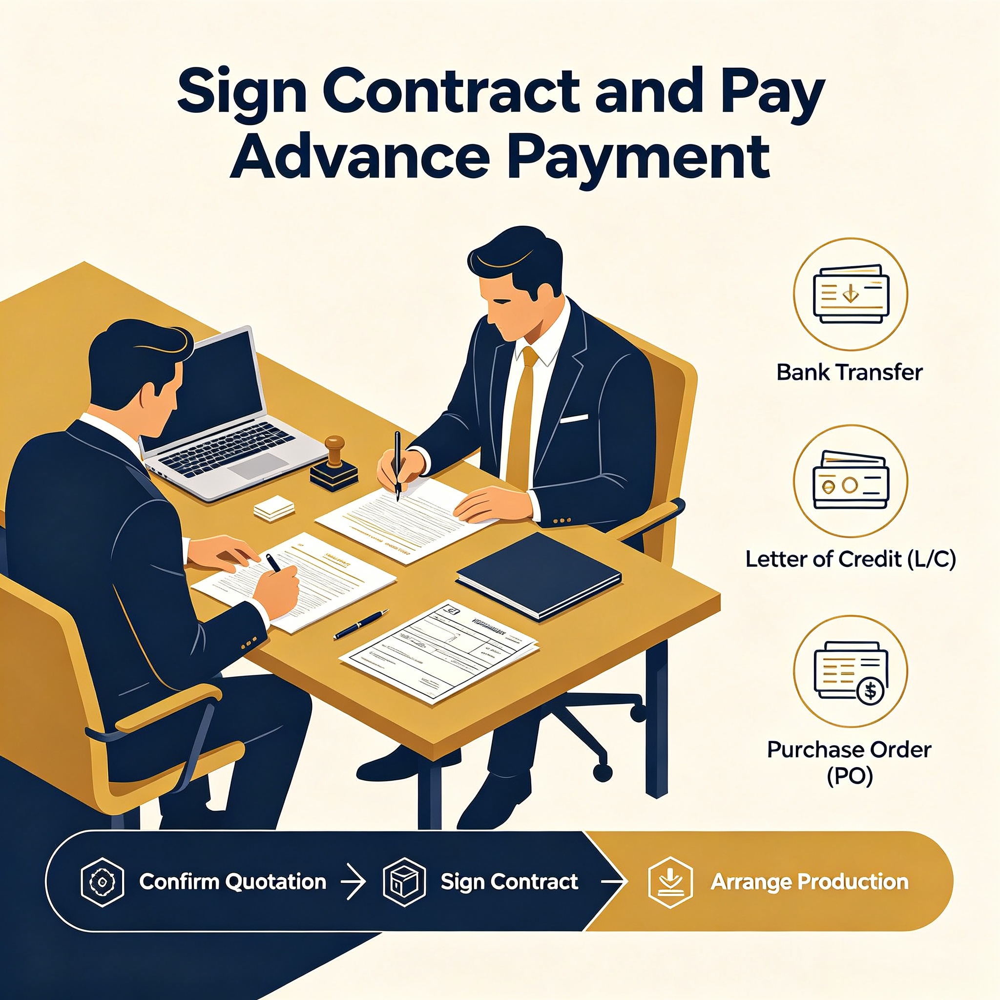 Step 6: Sign Contract and Pay Advance Payment