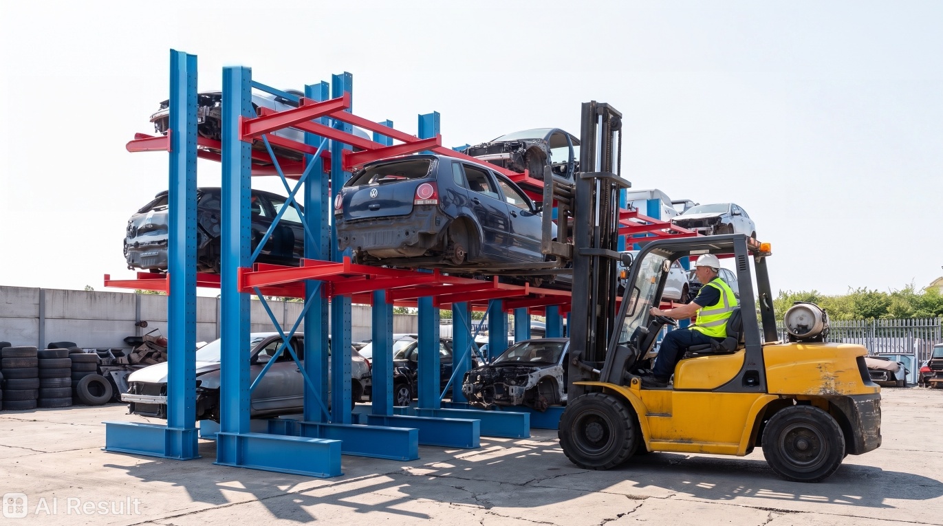 Heavy-Duty 3-Tier Vehicle Storage Cantilever System Custom Fabrication Case Study