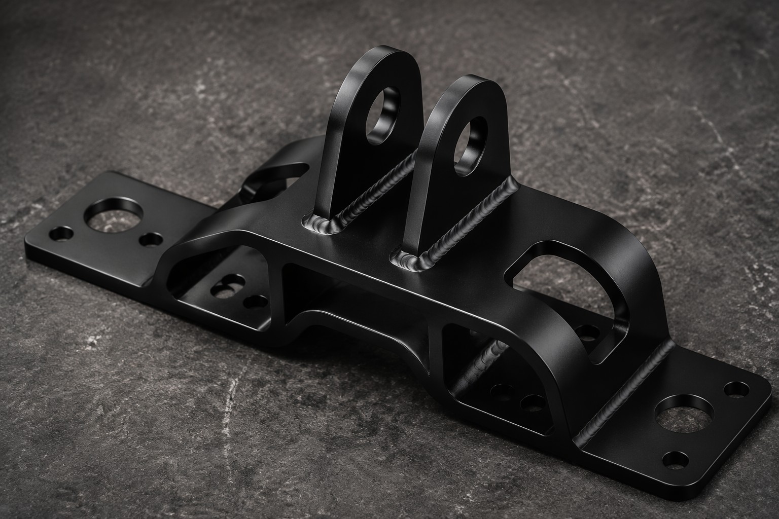 Custom stainless steel EV chassis bracket fabricated by Deeplink Metal Fab — ±0.05mm tolerance for automated robotic assembly